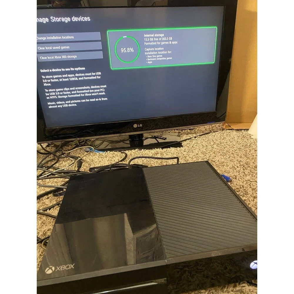 Microsoft Xbox One 500GB Console - Black Tested Works Controller w cords XB1 XOn